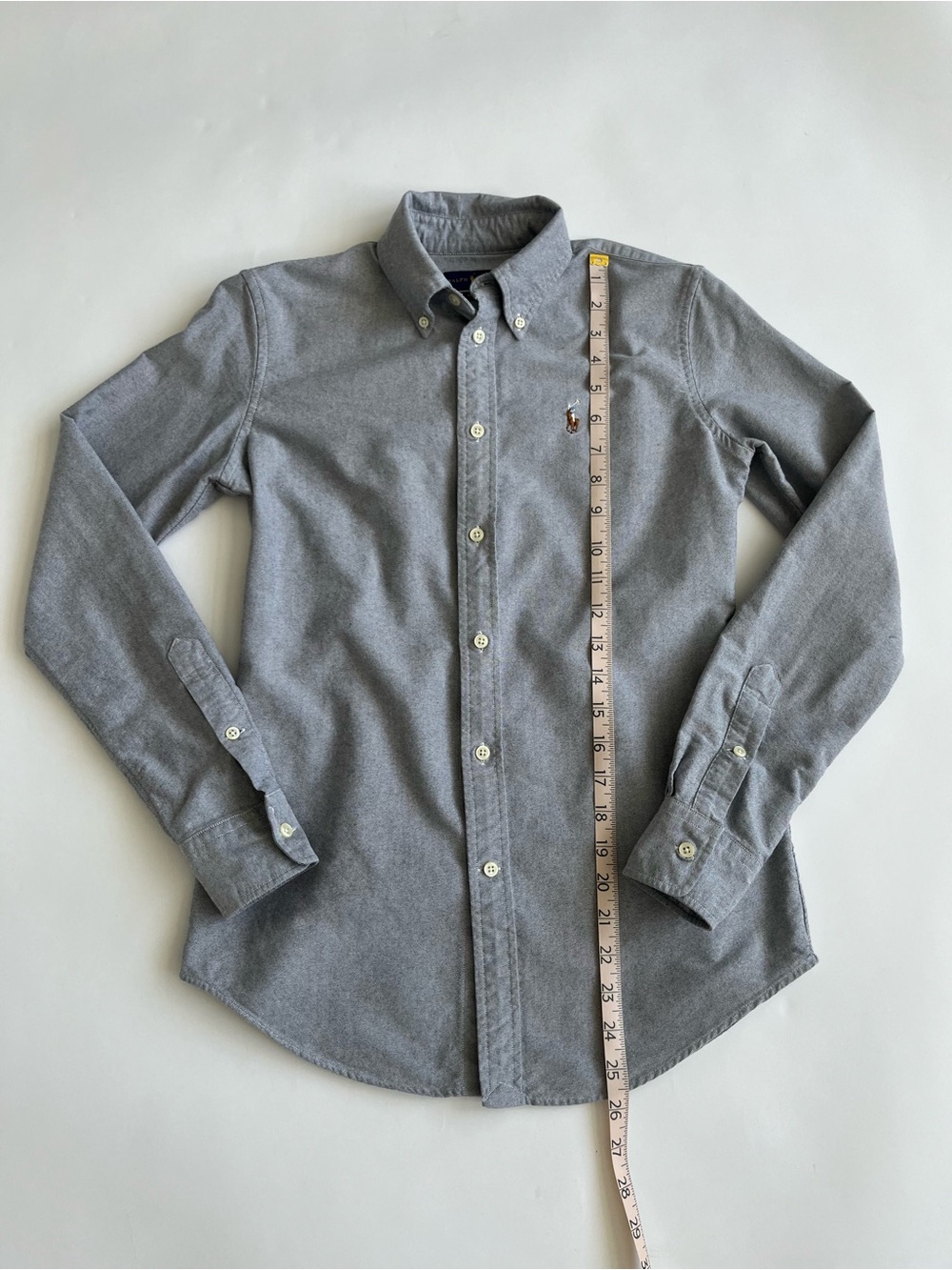Ralph Lauren Women’s Gray Oxford Button-Down Shirt - Picture 5 of 6